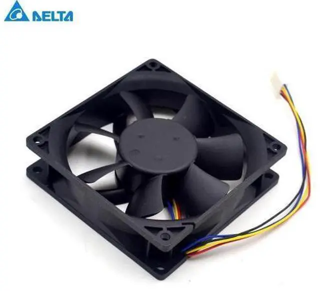 Alt view image 6 of 6 - Delta New and Original sets of 9225 DC12V 0.46 A four-wire AFC0912D with speed control cooling fan for 92 * 92 * 25 mm