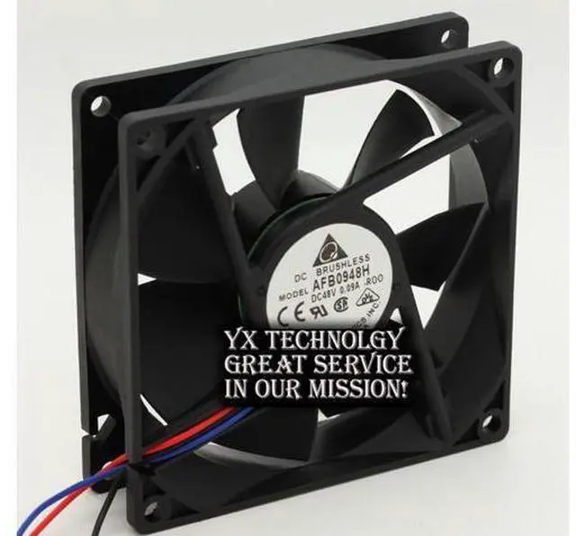 Alt view image 5 of 6 - 90*90*25mm AFB0948H-ROO 48V 0.09A 9025 9cm ball bearing cooling fan delta