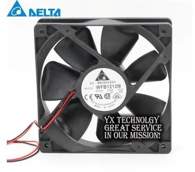 Main image of Delta 12CM 12025 WFB1212M 0.33A silent cooling fan dual ball wind capacity 120*120*25mm