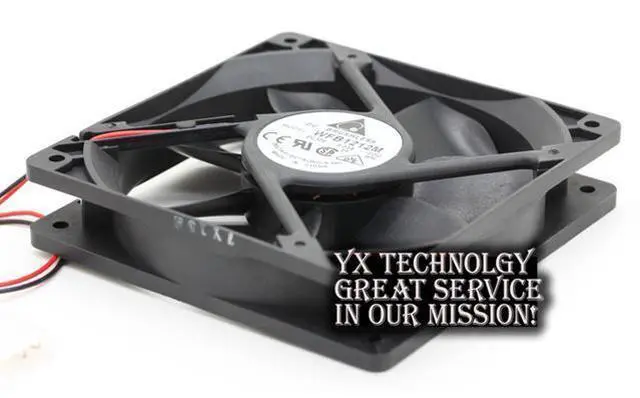 Alt view image 6 of 6 - Delta 12CM 12025 WFB1212M 0.33A silent cooling fan dual ball wind capacity 120*120*25mm