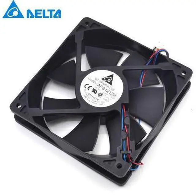 Alt view image 5 of 6 - Delta AFB1212H 12025 12cm 12V 0.35A three line winds chassis cooling fan 120*120*25mm
