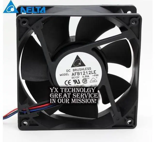 Main image of Delta and AFB1212LE 12038 0.3A 12V dual ball silent chassis cooling fan 120*120*38mm