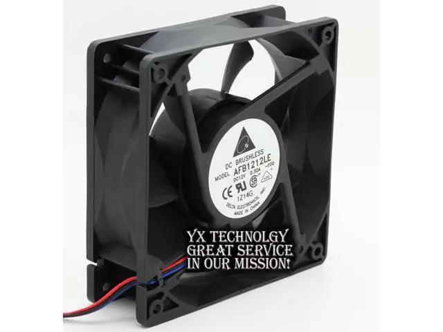 Alt view image 3 of 6 - Delta and AFB1212LE 12038 0.3A 12V dual ball silent chassis cooling fan 120*120*38mm