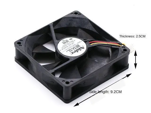 Alt view image 3 of 3 - Nidec D09T-12TS3 01B 9225 12V 0.55 a 9cm Double Ball server Cooling Fan