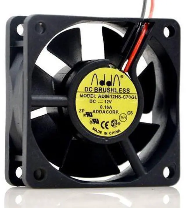 Alt view image 2 of 5 - 1pcs AD0612HS-C70GL 6020 6CM 60*60*20mm 2 Wires Computer Cooling Fan DC 12V 0.16A