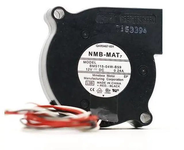 Alt view image 3 of 5 - NMB BM5115-04W-B59 5015 12V 0.24A 5CM Projector Turbine Cooling Fan
