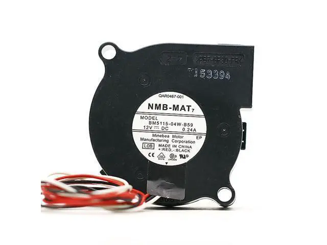 Alt view image 5 of 5 - NMB BM5115-04W-B59 5015 12V 0.24A 5CM Projector Turbine Cooling Fan