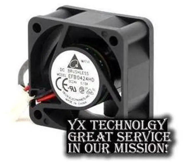 Alt view image 3 of 6 - Delta 40*40*20mm EFB0424HD double ball 4020 24V 0.1A 4CM inverter cooling fan for