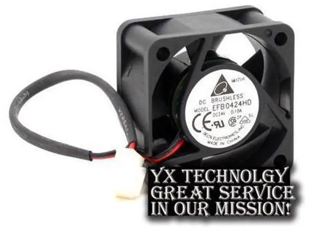 Alt view image 2 of 6 - Delta 40*40*20mm EFB0424HD double ball 4020 24V 0.1A 4CM inverter cooling fan