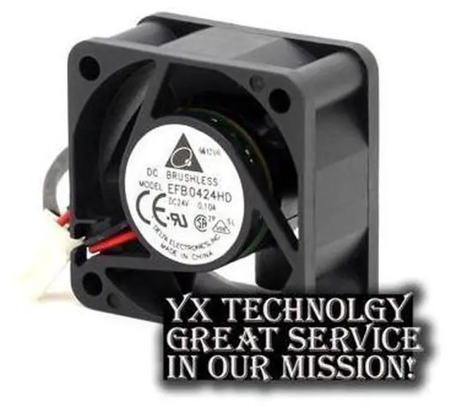 Alt view image 3 of 6 - Delta 40*40*20mm EFB0424HD double ball 4020 24V 0.1A 4CM inverter cooling fan