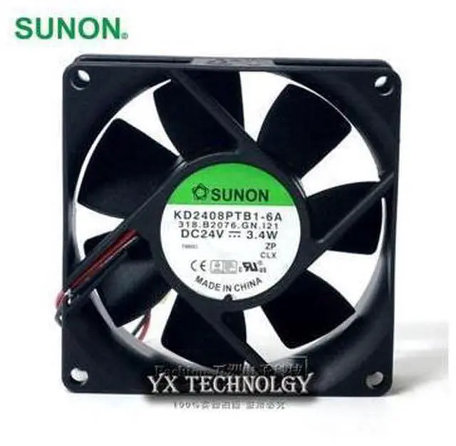 Alt view image 2 of 3 - KD2408PTB1-6A DC 24V 3.4W 8025 80*80*25mm 4900RPM Computer Blower Cooling Fan