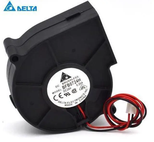 Main image of Delta 75.7mm l x 75.7mm x h 30mm BFB0724H 24V inverter 7530 0.20A 7CM cooling Turbo fan