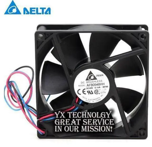 Main image of and AFB0948HH 48V 0.14A 9025 9cm three wire speed cooling fan Delta 90*90*25mm