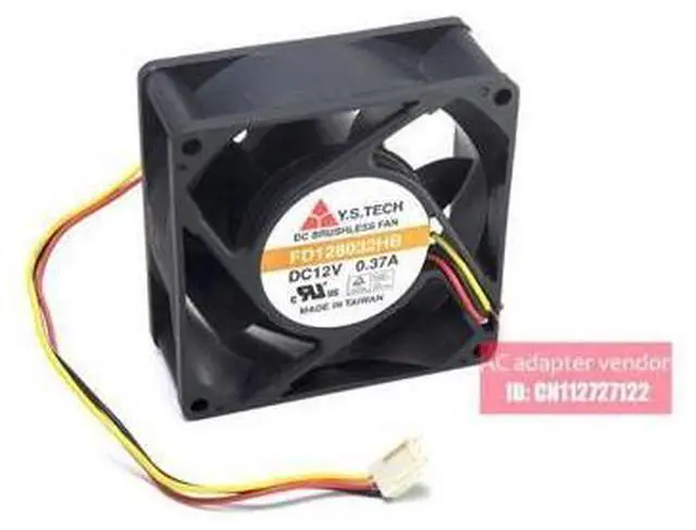 Alt view image 2 of 6 - Genuine Wonsan YSTECH FD128032HB 8032 12V 0.37A double ball bearing cooling fan