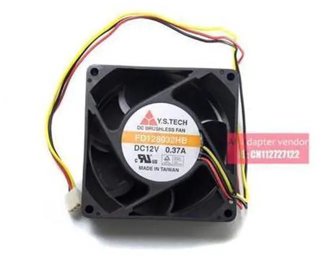 Alt view image 4 of 6 - Genuine Wonsan YSTECH FD128032HB 8032 12V 0.37A double ball bearing cooling fan