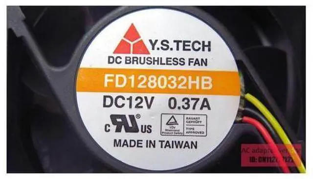 Alt view image 6 of 6 - Genuine Wonsan YSTECH FD128032HB 8032 12V 0.37A double ball bearing cooling fan