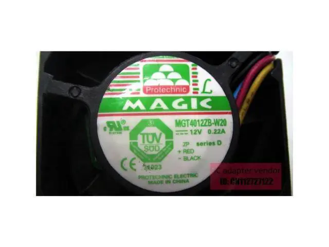 Alt view image 5 of 5 - Taiwan magic 12V 0.22A MGT4012ZB-W20 4020 4 lines 4cm double ball bearing cooling fan
