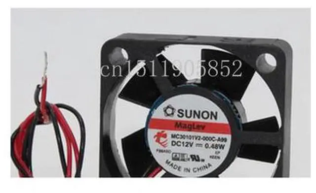 Main image of MC30101V2-000C-A99 Server Cooling Fan DC 12V 0.48W 30x30x10mm 2-wire