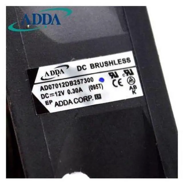 Alt view image 2 of 6 - original ADDA 7025 7cm AD07012DB257300 12V CPU fan cooling