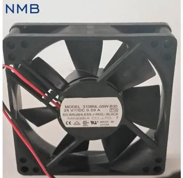Main image of 1pcs 3108NL-05W-B30 8020 8CM 80*80*20mm 24V 0.09A dual ball bearing cooling fan drive