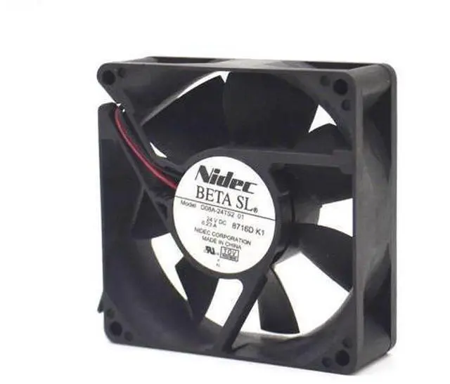 Alt view image 2 of 4 - Nidec Original D08A-24TS2 8025 24V 0.23A 8CM two line drive cooling fan 80*80*25mm