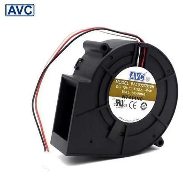 Main image of AVC 9733 DC 12V 1.32A BA10033B12H 3 wire turbine cooling fan blower