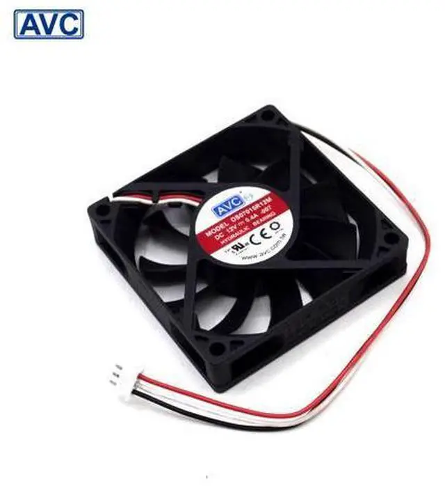 Main image of orginal DS07015R12M 3 Wires Temperature Control CPU Cooling Fan DC 12V 0.4A 7015 70*70*15mm 7cm