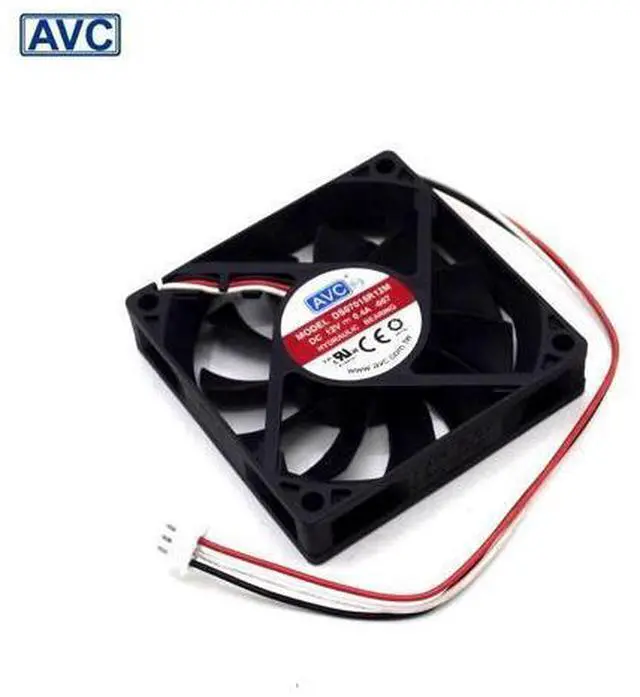 Main image of orginal DS07015R12M 3 Wires Temperature Control CPU Cooling Fan DC 12V 0.4A 7015 70*70*15mm 7cm