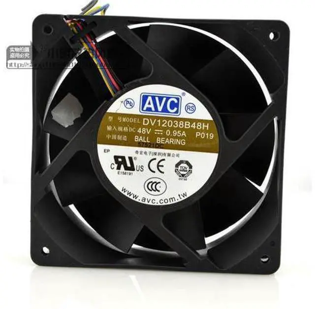 Alt view image 4 of 6 - AVC 48V 0.95A DV12038B48H 12CM 12038 industrial inverter cooling fan 120*120*38mm
