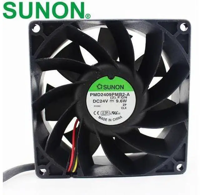Main image of 1pcs PMD2409PMB2-A 9038 90*90*38mm DC 24V 9.6W 3 wire converter cooling fan