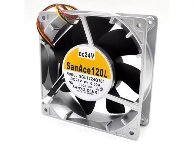 Alt view image 4 of 6 - 9GL1224G101 12038 24V 0.5A 12cm cooling fan temperature gale 120*120*38mm
