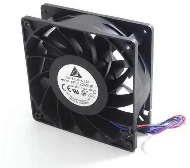 Alt view image 2 of 6 - Furniture in 12038 FFB1224SHE 24 v 1.20 big air volume converter cooling fan 120*120*38mm