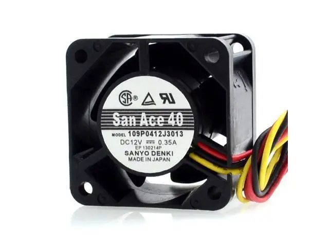 Alt view image 5 of 5 - 1pcs The 109P0412J3013 4028 4CM 12V 0.35A wind speed cooling fan 40*40*28mm