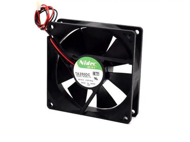 Alt view image 2 of 6 - 1pcs 90*90*25mm 2-wire TA350DC M34261-16 9025 24V 0.28A double ball inverter welding machine cooling fan