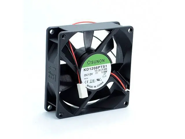 Alt view image 2 of 6 - KD1208PTS1 80*80*25mm 8025 12V 1.9W low-current power supply chassis cooling fan