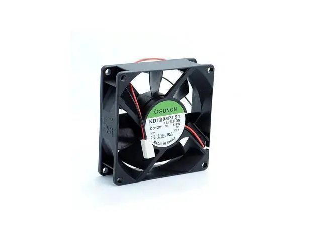 Alt view image 2 of 6 - KD1208PTS1 80*80*25mm 8025 12V 1.9W low-current power supply chassis cooling fan