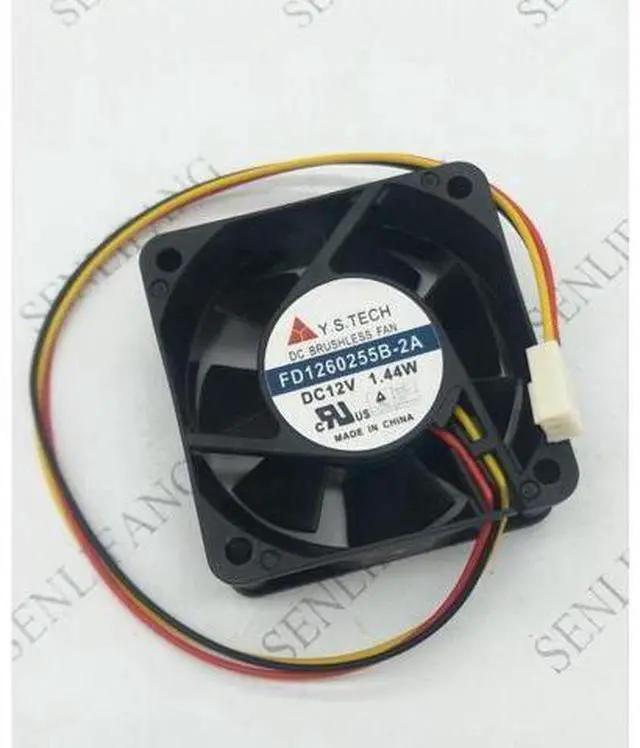 Main image of For FD1260255B 2A DC12V 1.44W 3pin 3wire 6025 60X60X25MM Cooling Fan
