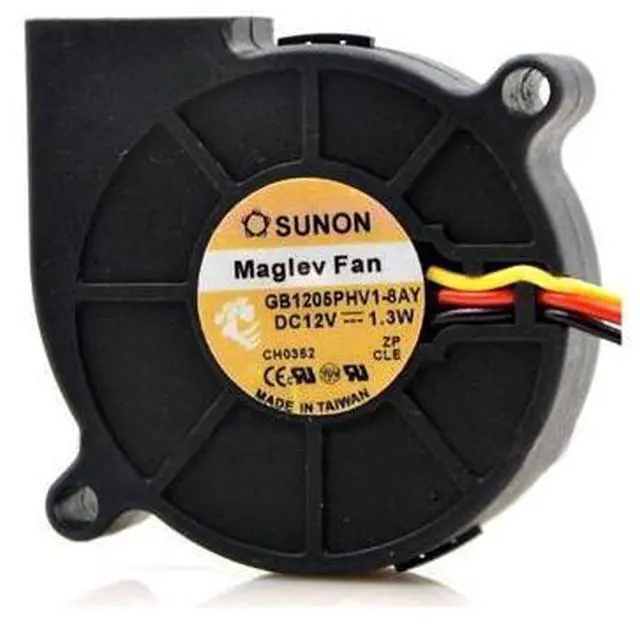 Alt view image 3 of 5 - 1pcs GB1205PHV1-8AY 12V 1.3W 5015 5CM three-line turbo cooling fan