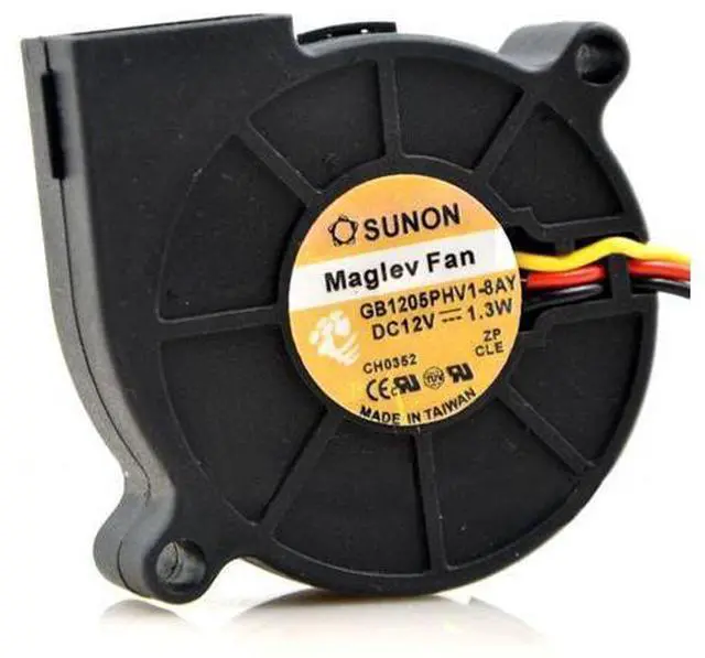Alt view image 2 of 5 - 1pcs GB1205PHV1-8AY 12V 1.3W 5015 5CM three-line turbo cooling fan