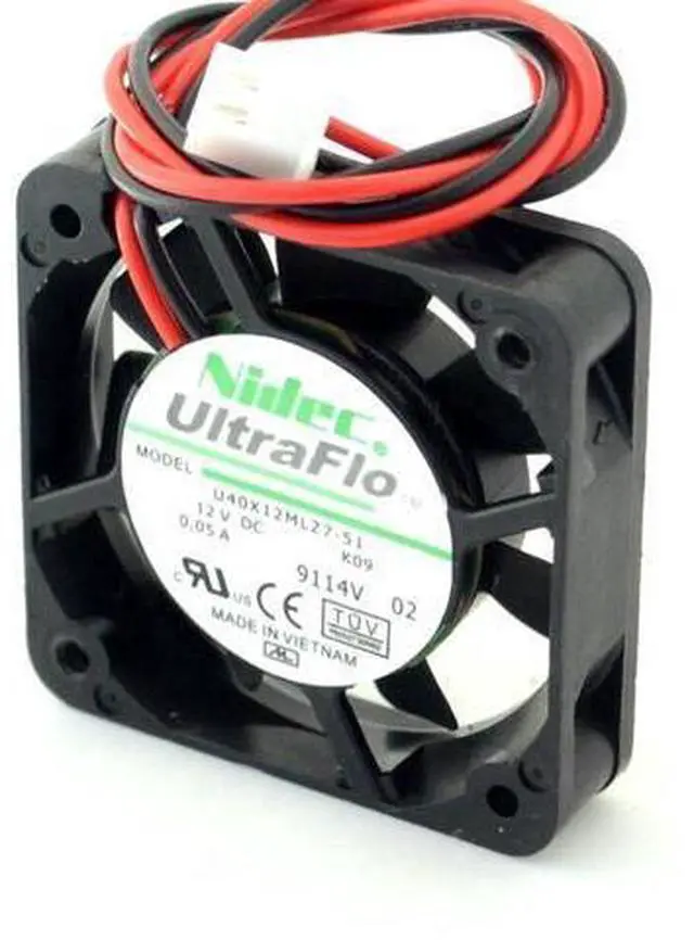 Alt view image 2 of 6 - 4010 U40X12MLZ7-51 Cooling Fan with DC12V 0.05A 40*40*10MM 2-Lines