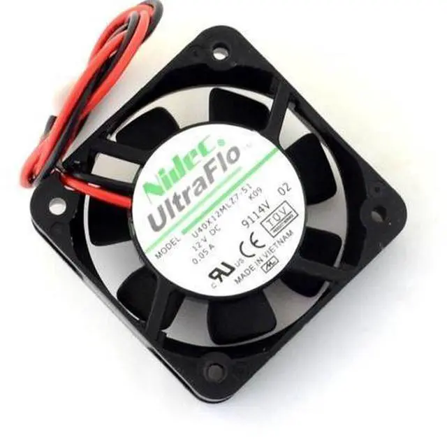 Alt view image 5 of 6 - 4010 U40X12MLZ7-51 Cooling Fan with DC12V 0.05A 40*40*10MM 2-Lines