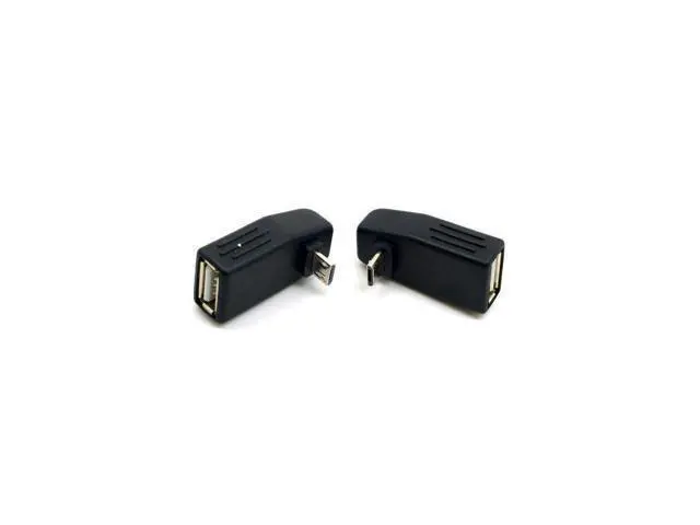 Alt view image 4 of 7 - 2pcs 90 Degree Up & Down Right Angled Micro USB Type B to USB Female OTG Adapter