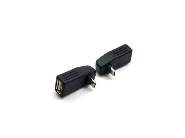 Alt view image 7 of 7 - 2pcs 90 Degree Up & Down Right Angled Micro USB Type B to USB Female OTG Adapter