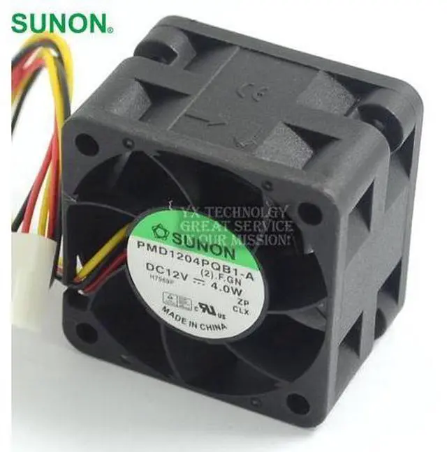 Main image of SUNON 4028 PMD1204PQB1-A 12V 4W double ball bearing fan server fans 40*40*28MM