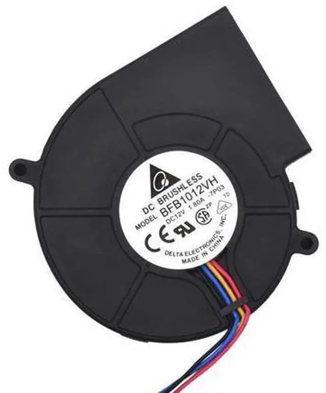 Alt view image 5 of 6 - Original Delta 9733 turbo centrifugal fan blower BFB1012VH 12V 1.80A wind capacity 97*97*33mm