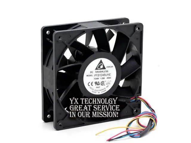 Alt view image 2 of 6 - Delta PFB1248UHE 120*120*38mm 12038 48V 1.20A four winds of wire PWM fan
