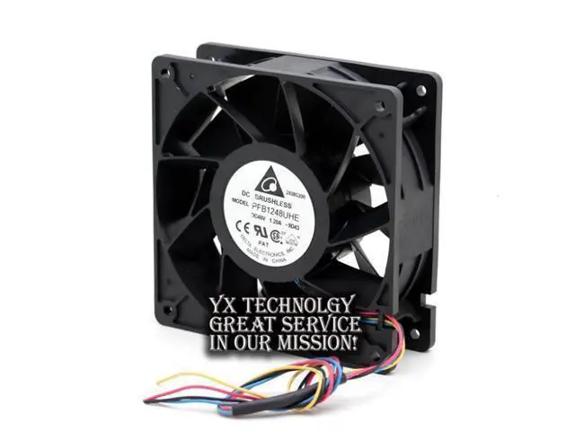 Alt view image 3 of 6 - Delta PFB1248UHE 120*120*38mm 12038 48V 1.20A four winds of wire PWM fan