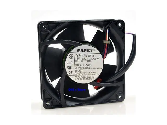 Alt view image 3 of 4 - Radiator CPU Cooler Fan For TYP4112N\/31HHA 12038 motorcycle 12V 1.5A 182CFM 120*120*38MM