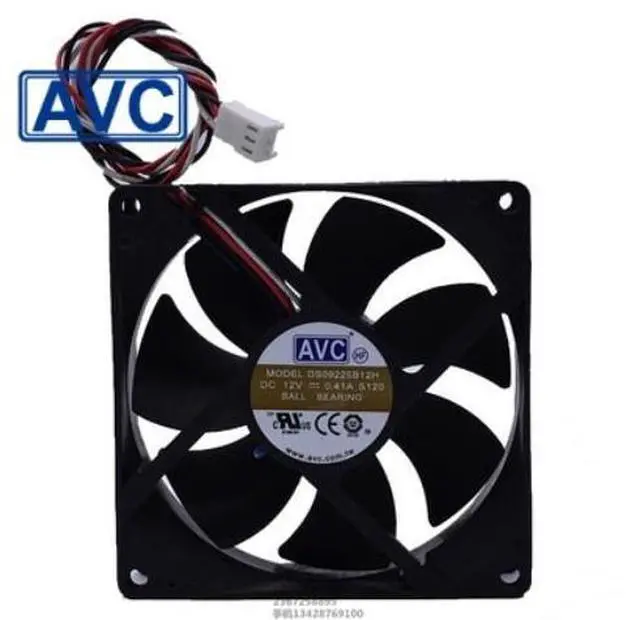 Main image of AVC DS09225B12H 12V 0.41A 9CM 92,254-wire PWM temperature control double ball bearing fan