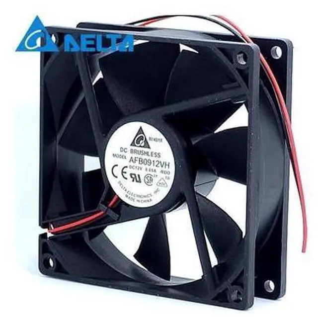 Main image of Delta New and original 9025 9cm double ball bearing fan 12V 0.60A AFB0912VH wind capacity for Delta 90*90*25mm